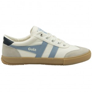 Gola Classics Badminton Plimsoll Sneakers Blancos Azul Marino Mexico | VRD-527683