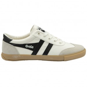 Gola Classics Badminton Plimsoll Sneakers Blancos Negros Mexico | HXI-826017