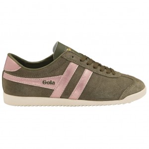 Gola Classics Bullet Flame Sneakers Kaki Rosas Mexico | CFA-386210
