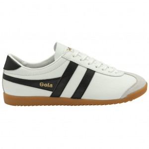 Gola Classics Bullet Leather Sneakers Blancos Negros Mexico | OST-587162