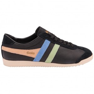 Gola Classics Bullet Trident Sneakers Negros Verdes Azules Mexico | PJO-832476