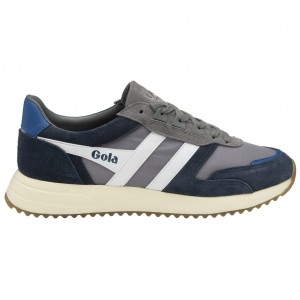 Gola Classics Chicago Sneakers Azul Marino Blancos Mexico | DUM-183092