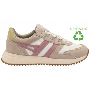 Gola Classics Chicago Sneakers Blancos Grises Rosas Mexico | SBQ-645102