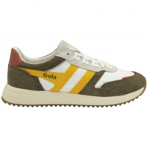 Gola Classics Chicago Sneakers Blancos Kaki Mexico | OAJ-136480