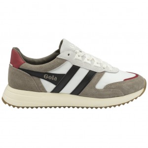 Gola Classics Chicago Sneakers Blancos Negros Mexico | QHT-168370