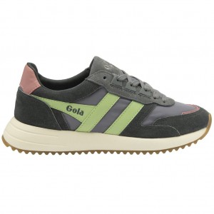 Gola Classics Chicago Sneakers Verdes Coral Rosas Mexico | UXB-459126