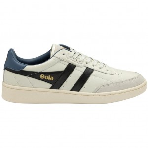 Gola Classics Contact Leather Sneakers Blancos Negros Mexico | HMB-198076