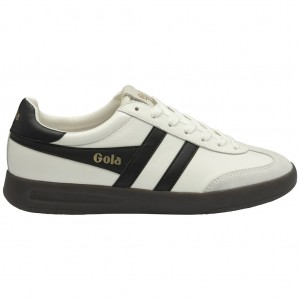 Gola Classics Cyclone Leather Sneakers Blancos Negros Azules Mexico | DJA-680421