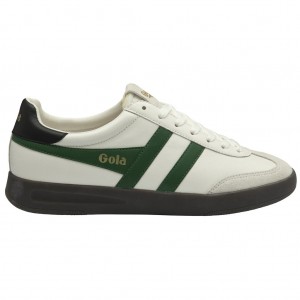 Gola Classics Cyclone Leather Sneakers Blancos Negros Azules Mexico | MNT-931568