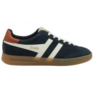Gola Classics Cyclone Sneakers Azul Marino Blancos Naranjas Mexico | DXR-361409
