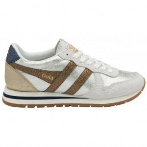 Gola Classics Daytona Blaze Sneakers Blancos Cobra Azul Marino Mexico | PDJ-324065