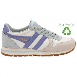 Gola Classics Daytona Chute Sneakers Blancos Azules Lavanda Mexico | GAP-351286