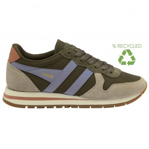 Gola Classics Daytona Chute Sneakers Kaki Lavanda Mexico | IKL-415268