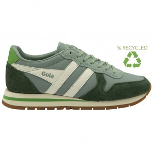 Gola Classics Daytona Chute Sneakers Verdes Blancos Mexico | LWC-248903