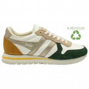 Gola Classics Daytona Quadrant Sneakers Blancos Dorados Mexico | UIT-745962