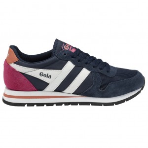 Gola Classics Daytona Sneakers Azul Marino Blancos Coral Mexico | WIB-428915