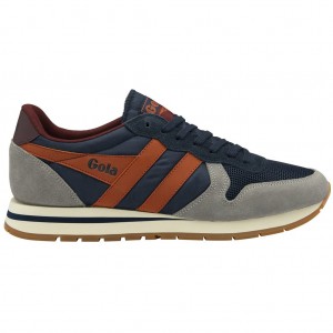 Gola Classics Daytona Sneakers Azul Marino Naranjas Mexico | BCW-196453