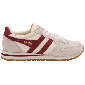 Gola Classics Daytona Sneakers Blancos Rojos Oscuro Mexico | VDC-365274