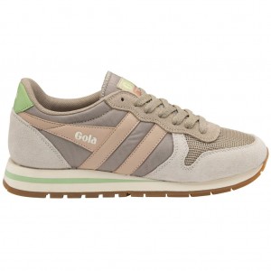 Gola Classics Daytona Sneakers Grises Blancos Rosas Mexico | OZX-185964