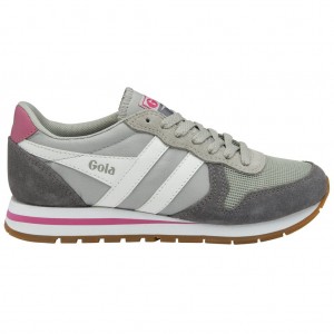 Gola Classics Daytona Sneakers Grises Claro Blancos Rosas Mexico | IYV-927568