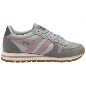 Gola Classics Daytona Sneakers Grises Claro Rosas Mexico | QZV-287349