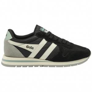 Gola Classics Daytona Sneakers Negros Blancos Mexico | OTI-401756
