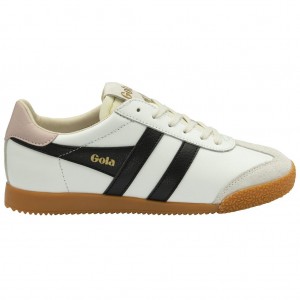 Gola Classics Elan Leather Sneakers Blancos Negros Rosas Mexico | RQP-105843