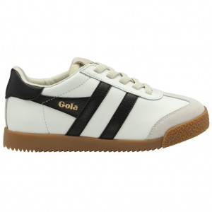 Gola Classics Elan Leather Sneakers Blancos Negros Mexico | KLN-714639