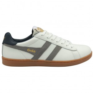Gola Classics Equipe II Leather Sneakers Blancos Azul Marino Mexico | ZBG-136502