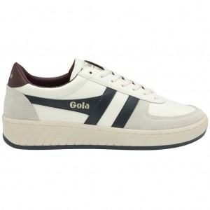 Gola Classics Grandslam Classic Sneakers Blancos Azul Marino Vino Mexico | SNG-859406