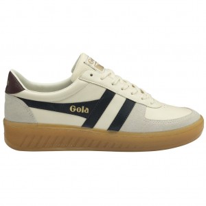 Gola Classics Grandslam Elite Sneakers Blancos Azul Marino Vino Mexico | AHT-217369