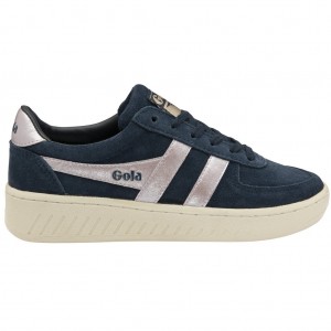 Gola Classics Grandslam Flame Sneakers Azul Marino Rosas Mexico | DUW-796582