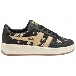 Gola Classics Grandslam LBTY SN Sneakers Negros Dorados Mexico | XDK-816249