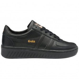 Gola Classics Grandslam Leather Sneakers Negros Mexico | BJD-705293
