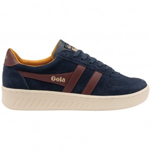 Gola Classics Grandslam Suede Sneakers Azul Marino Vino Mexico | YEU-340128