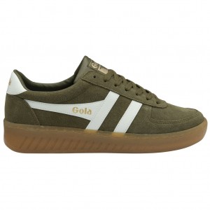 Gola Classics Grandslam Suede Sneakers Kaki Blancos Mexico | PQC-269083