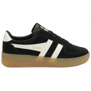 Gola Classics Grandslam Suede Sneakers Negros Blancos Mexico | PDA-237046
