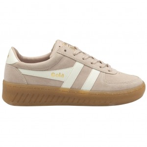 Gola Classics Grandslam Suede Sneakers Rosas Blancos Mexico | VQL-415067