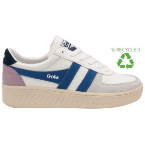 Gola Classics Grandslam Trident Sneakers Blancos Azul Marino Mexico | HSX-342507