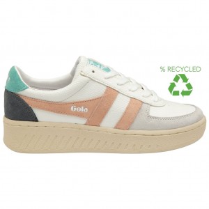 Gola Classics Grandslam Trident Sneakers Blancos Rosas Mexico | KDJ-187625