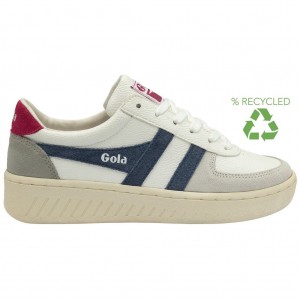 Gola Classics Grandslam Trident Sneakers Blancos Fucsia Mexico | DUO-567814