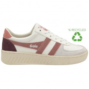 Gola Classics Grandslam Trident Sneakers Blancos Rosas Coral Rosas Mexico | OQN-259817
