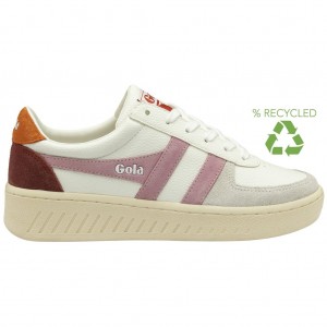 Gola Classics Grandslam Trident Sneakers Blancos Naranjas Mexico | FUG-901472