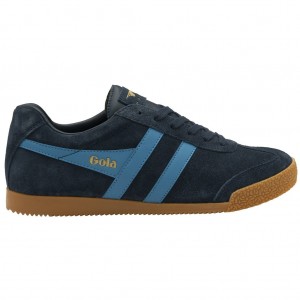 Gola Classics Harrier Suede Sneakers Azul Marino Mexico | UAY-813240
