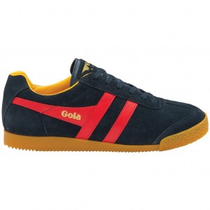 Gola Classics Harrier Suede Sneakers Azul Marino Rojos Mexico | GWN-958403