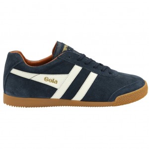 Gola Classics Harrier Suede Sneakers Azul Marino Blancos Naranjas Mexico | XSR-894027