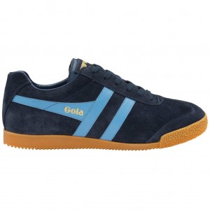 Gola Classics Harrier Suede Sneakers Azul Marino Mexico | BDC-276345