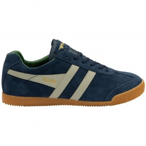 Gola Classics Harrier Suede Sneakers Azul Marino Grises Mexico | ZGH-613724