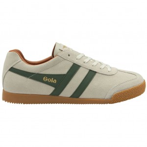 Gola Classics Harrier Suede Sneakers Blancos Naranjas Mexico | BCJ-543879