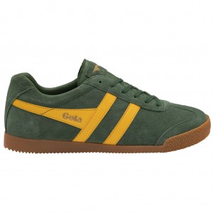 Gola Classics Harrier Suede Sneakers Evergreen Sun Mexico | SWP-315807